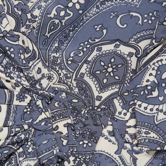 Veronica Beard Erinne Paisley Minidress - Indigo Multi - Picture 6 of 11